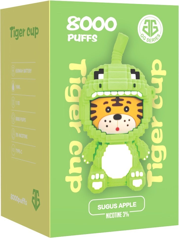 พอตใช้แล้วทิ้ง  GG TIGER CUP - 8000 คำ ราคาส่ง