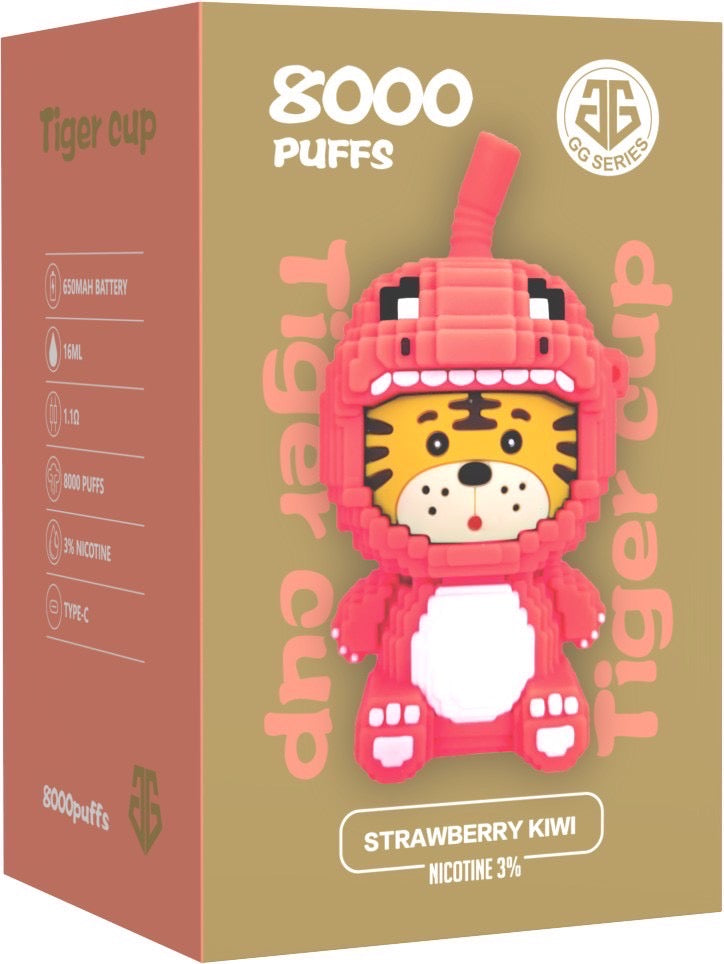 พอตใช้แล้วทิ้ง  GG TIGER CUP - 8000 คำ ราคาส่ง