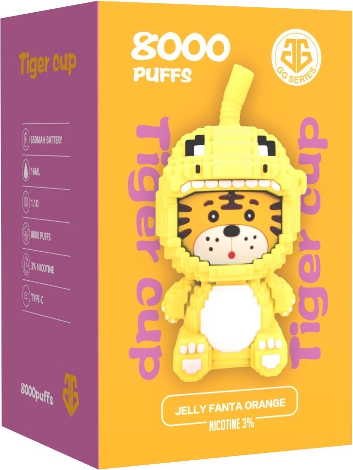 พอตใช้แล้วทิ้ง  GG TIGER CUP - 8000 คำ ราคาส่ง