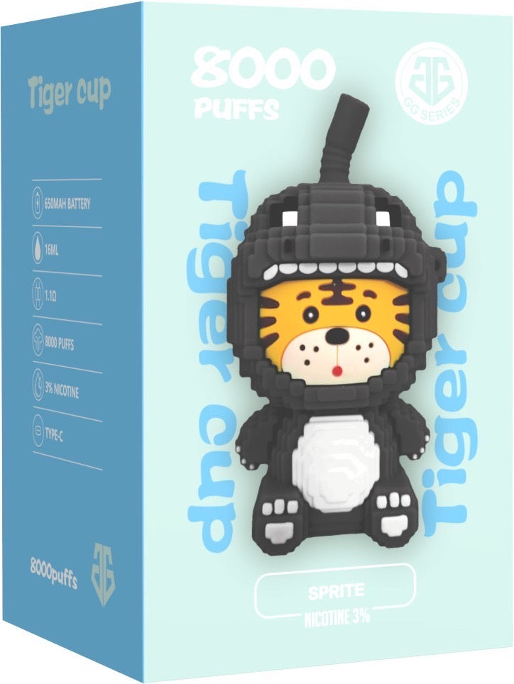 พอตใช้แล้วทิ้ง  GG TIGER CUP - 8000 คำ ราคาส่ง