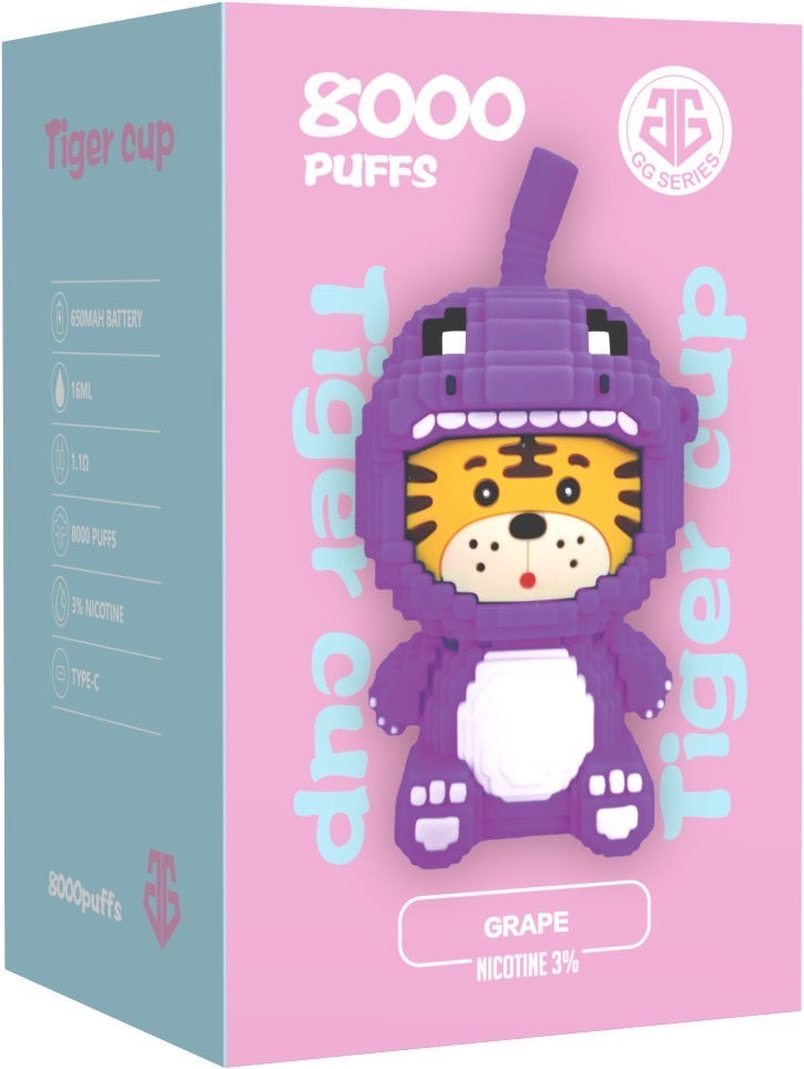 พอตใช้แล้วทิ้ง  GG TIGER CUP - 8000 คำ ราคาส่ง