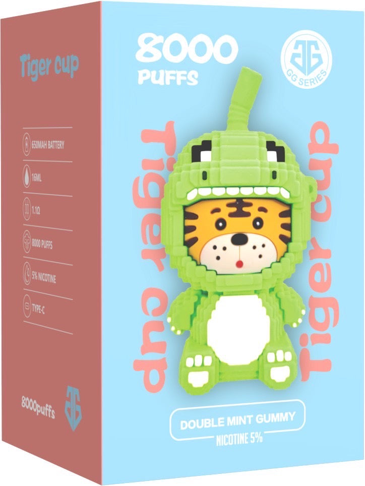 พอตใช้แล้วทิ้ง  GG TIGER CUP - 8000 คำ ราคาส่ง