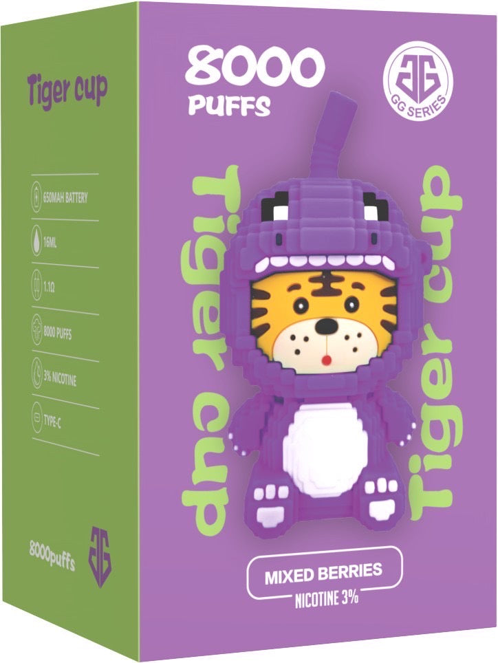 พอตใช้แล้วทิ้ง  GG TIGER CUP - 8000 คำ ราคาส่ง